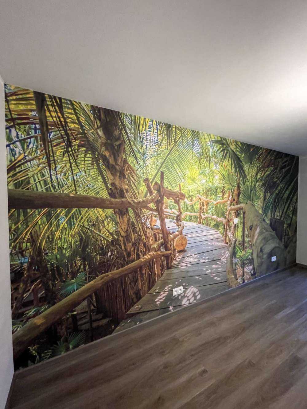 Tropical jungle bridge