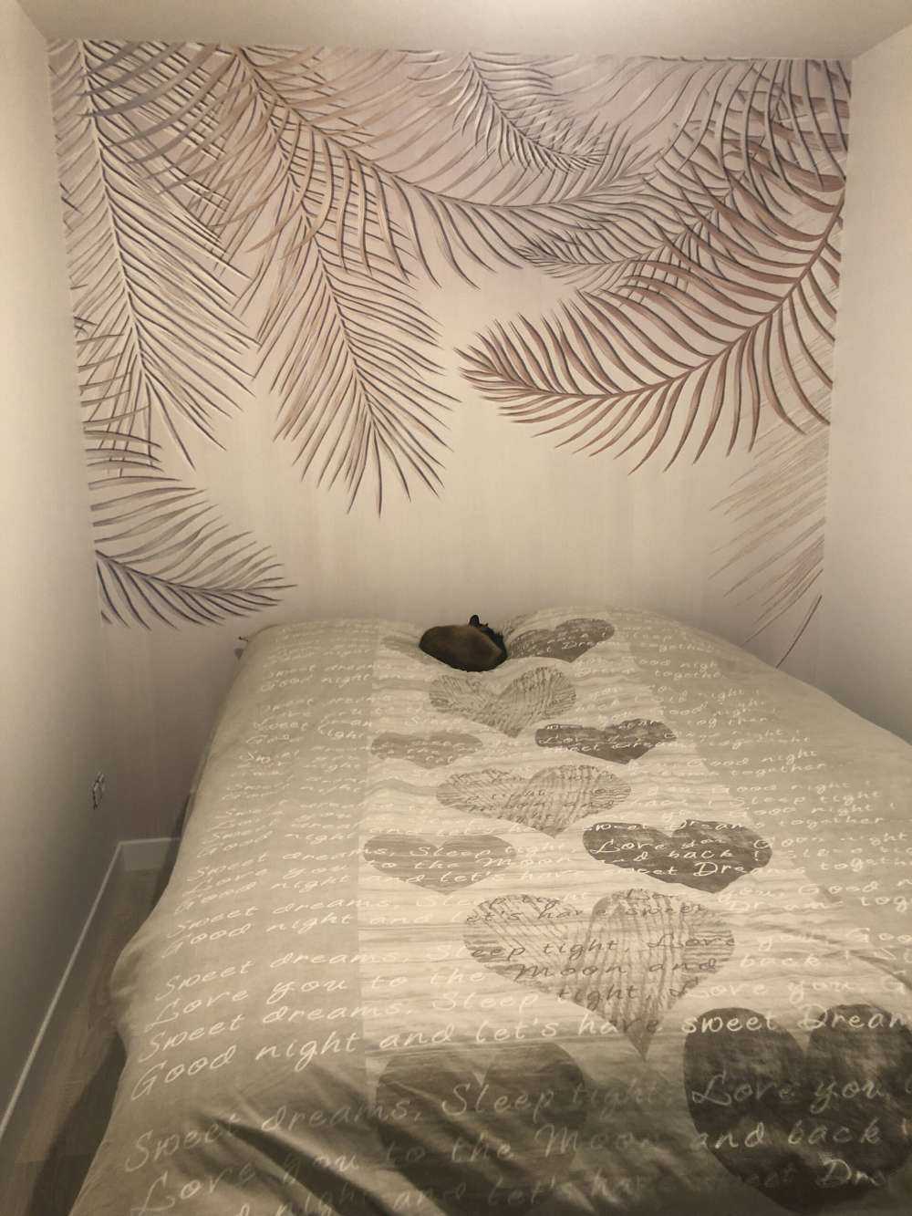 Beige colored palm leaves