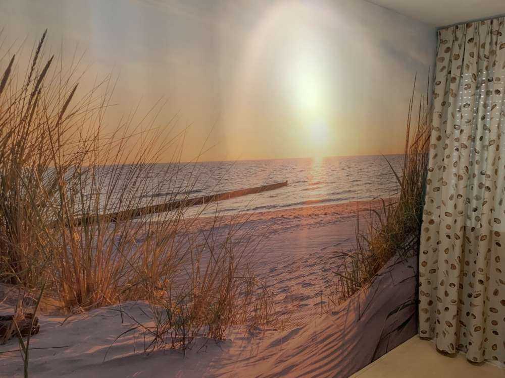 Dune beach with sunset