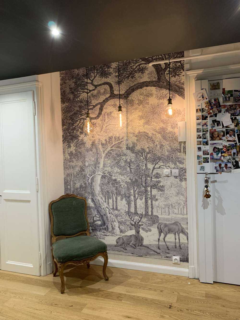 Forest view with two deer