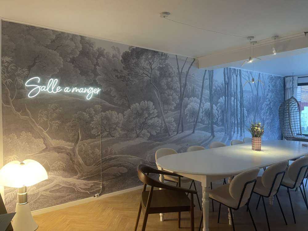 Forest landscape near Rome with setting sun