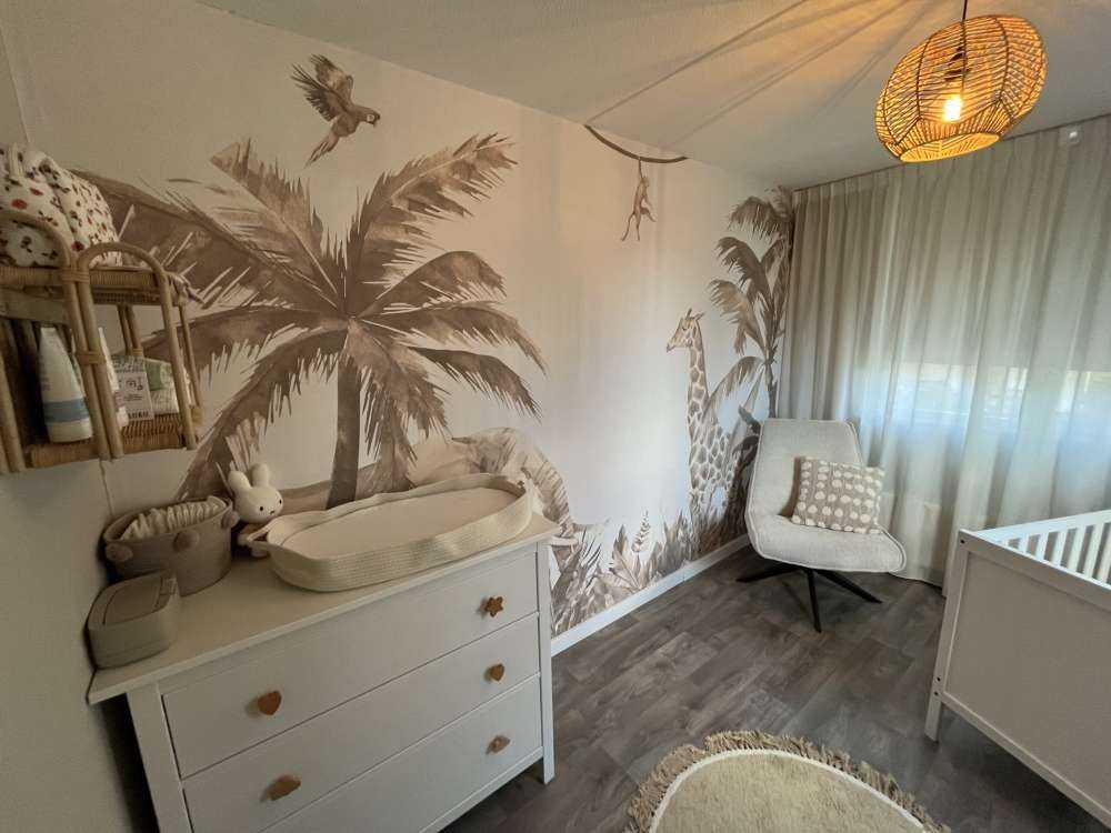 Various jungle animals in taupe