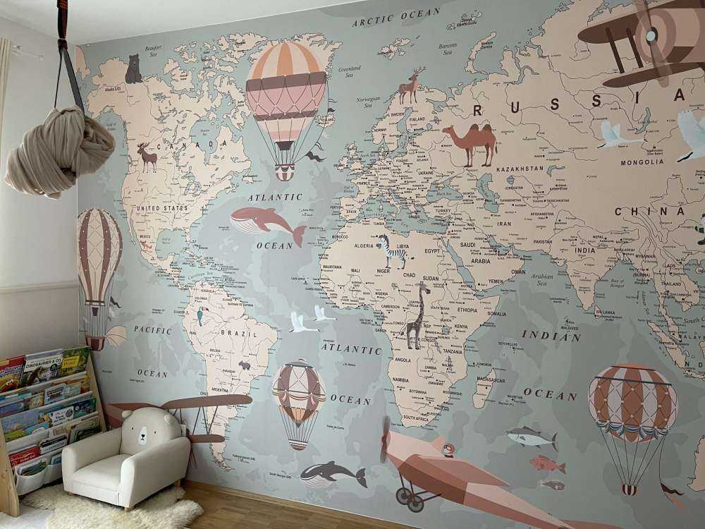 Beige world map
