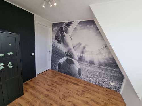 Football player in stadium