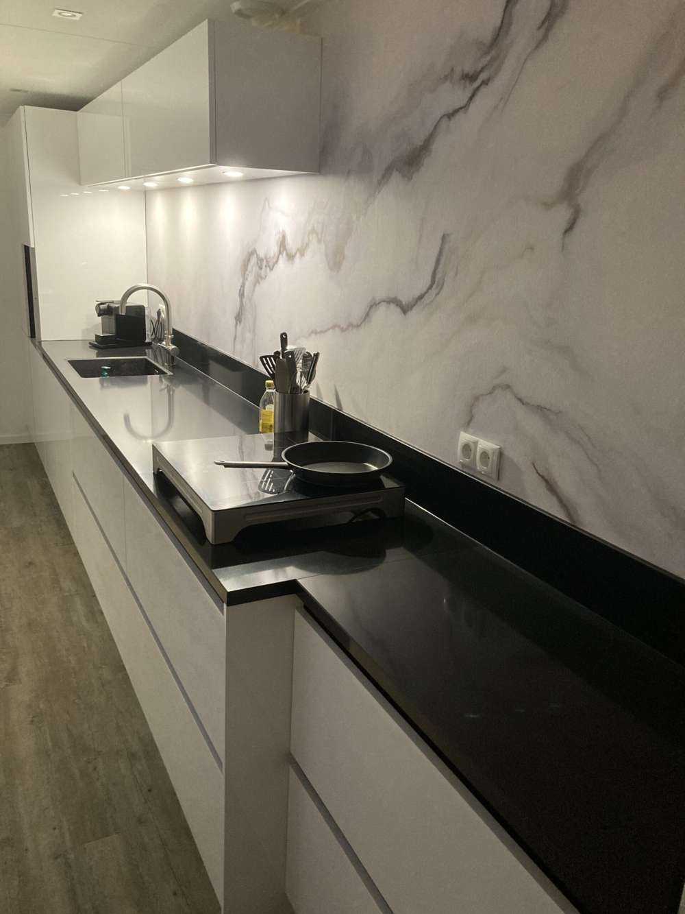 White curly marble