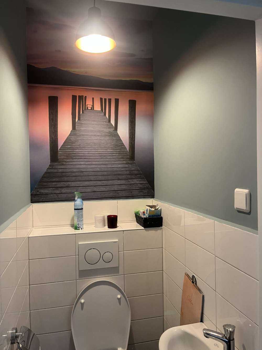 Scaffolding at pink sunset