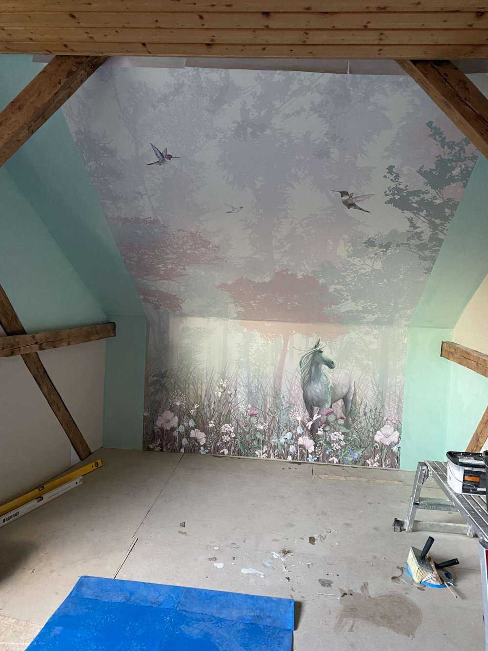 Blue and pink forest