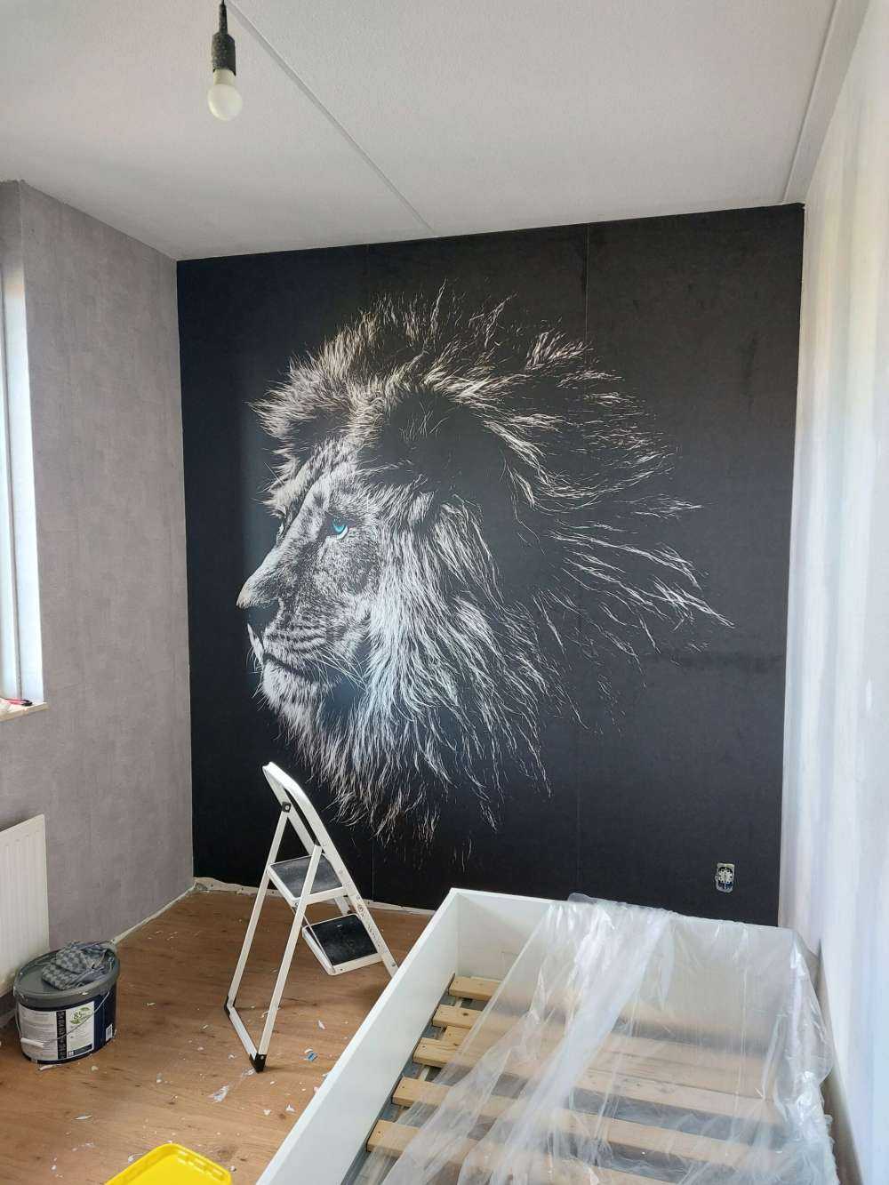 Lion with blue eyes