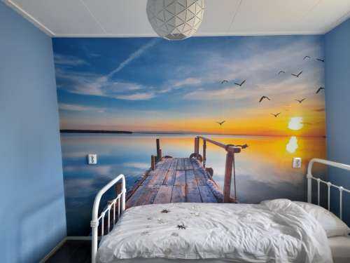 Birds above the sea
