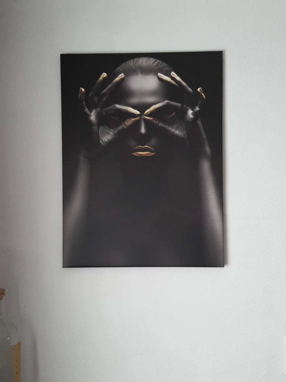 Black painted woman