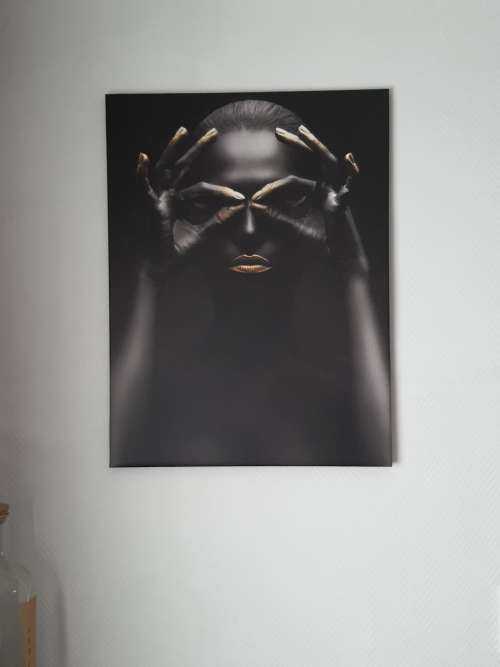 Black painted woman