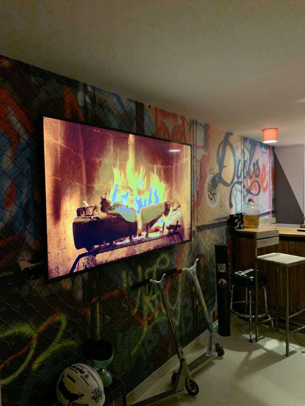 Graffiti on steel doors