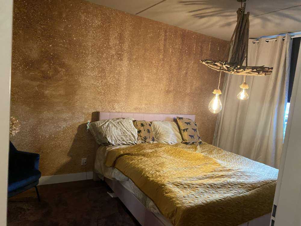 Ochre yellow concrete