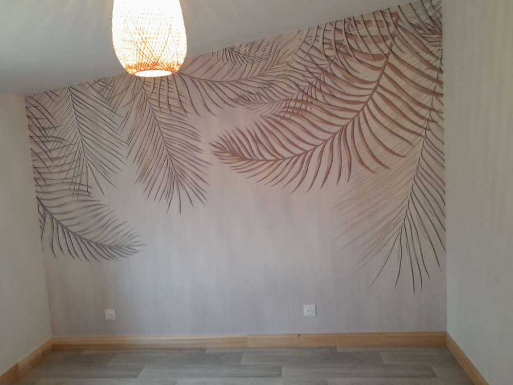 Beige colored palm leaves