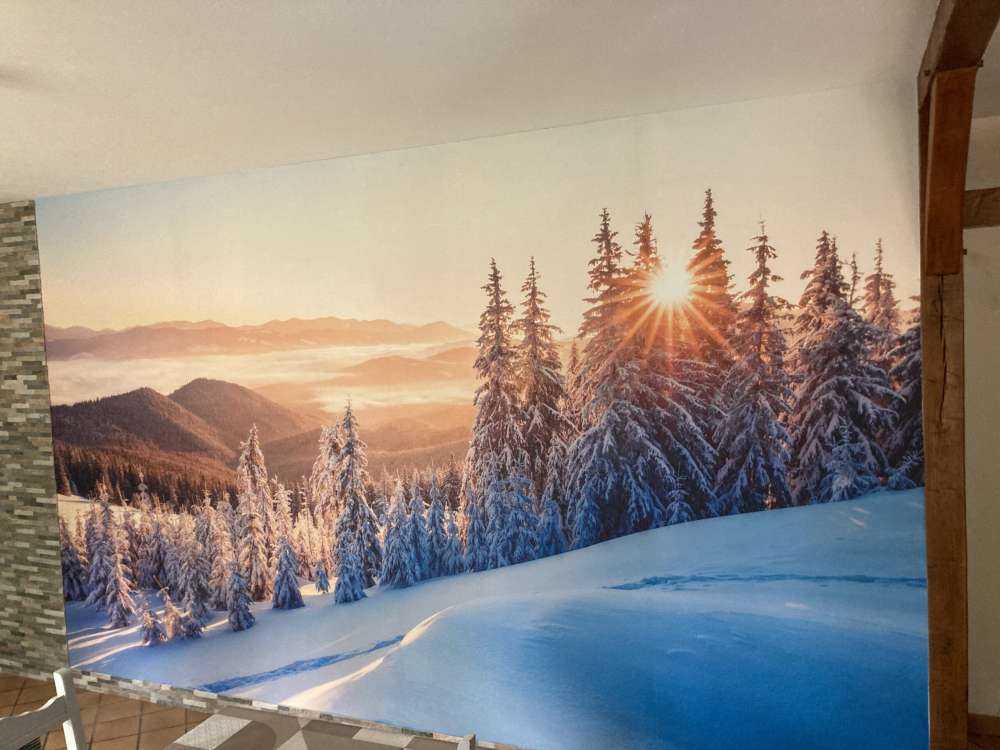 Winter morning in the mountains