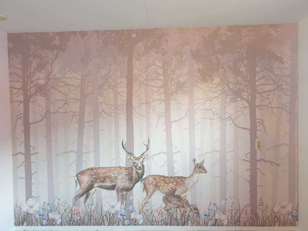 Deer family, pink