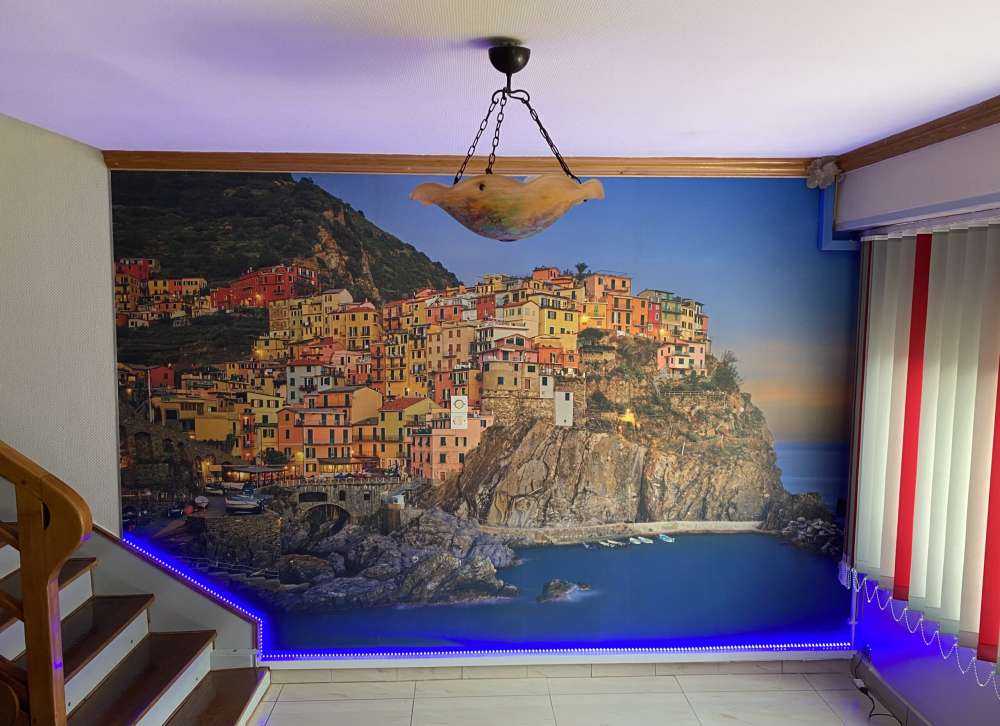 Coloured houses in Italy