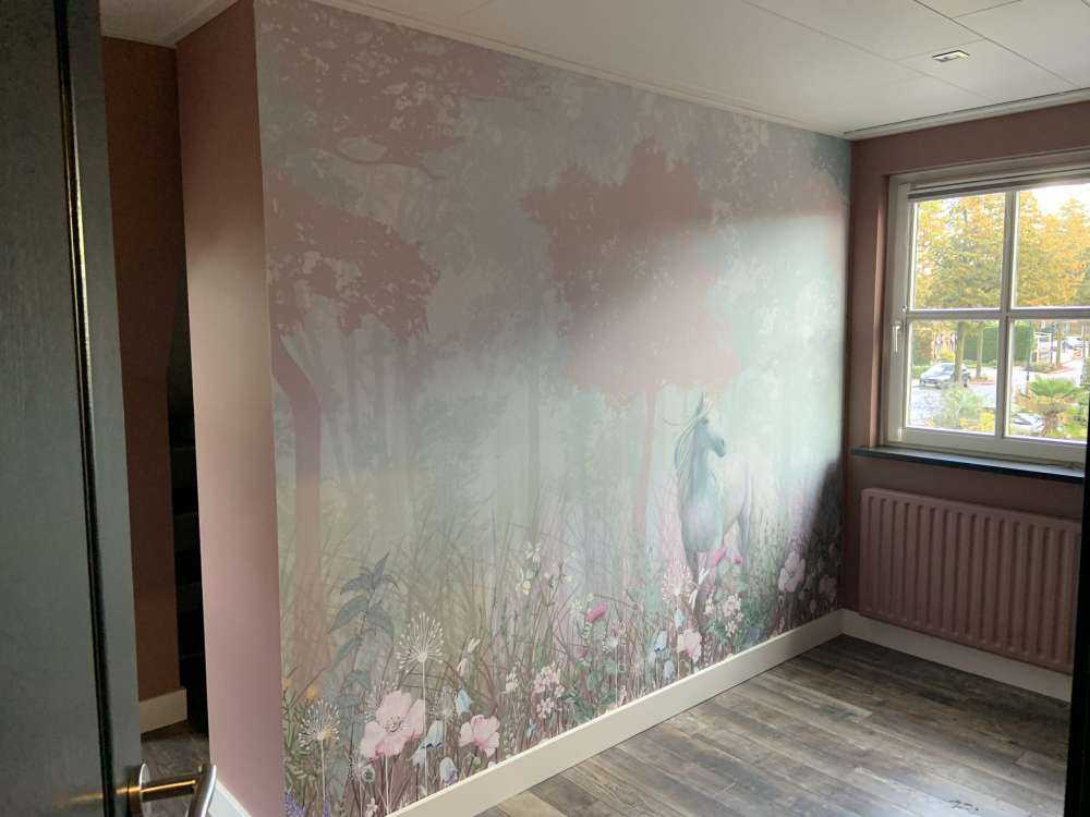 Blue and pink forest