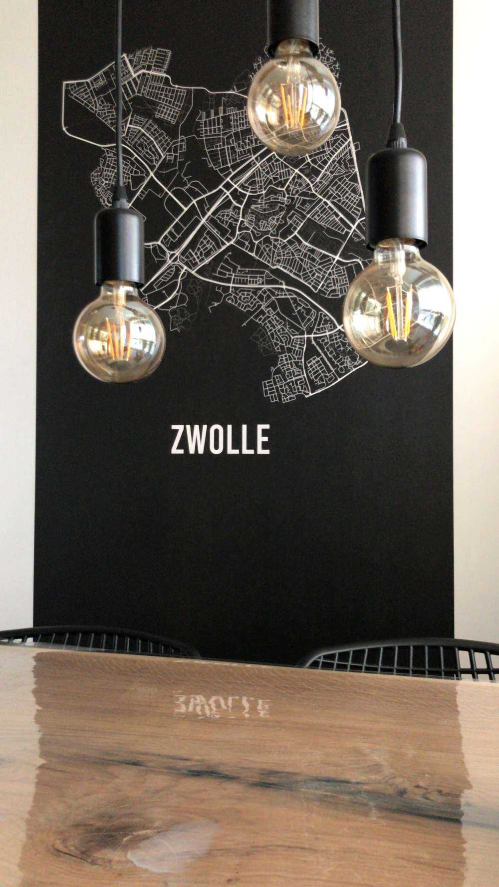 Map of Zwolle, black