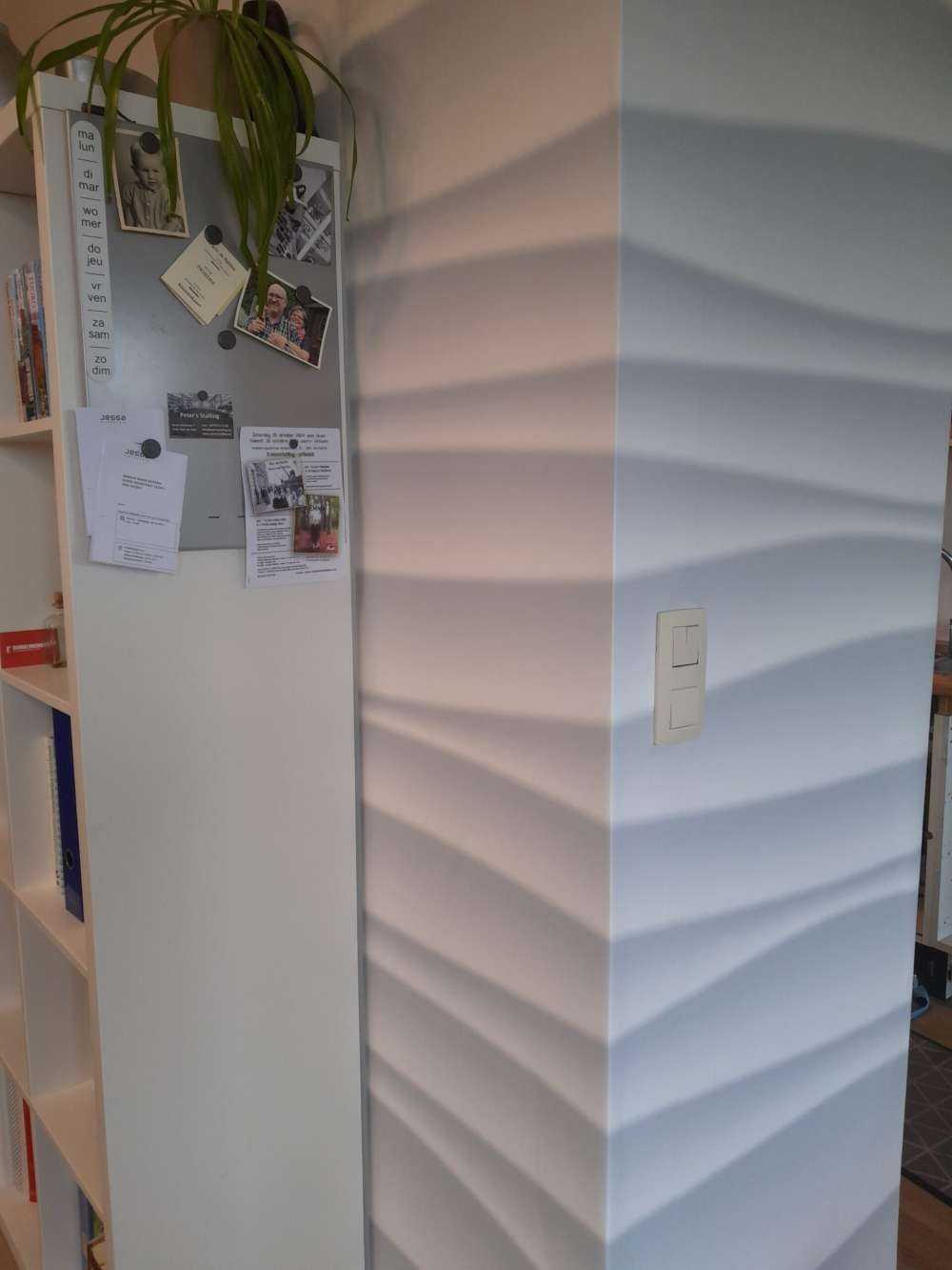 White wavy structure