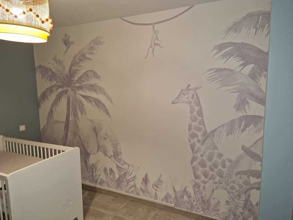 Cheerful jungle animals