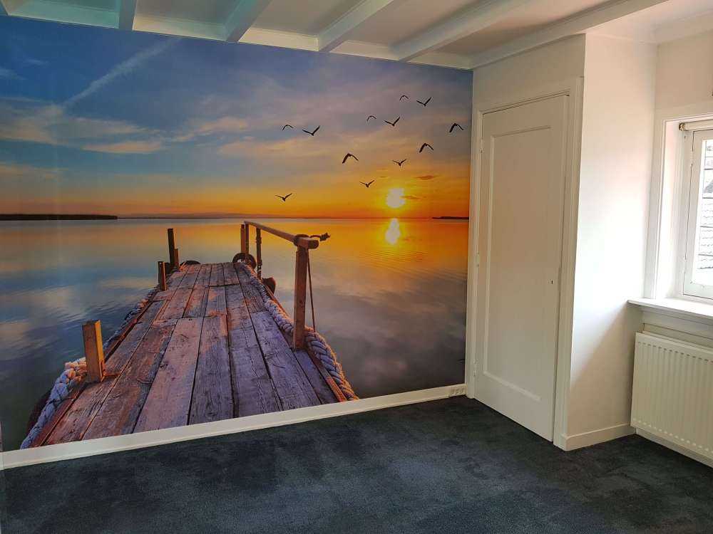 Birds above the sea