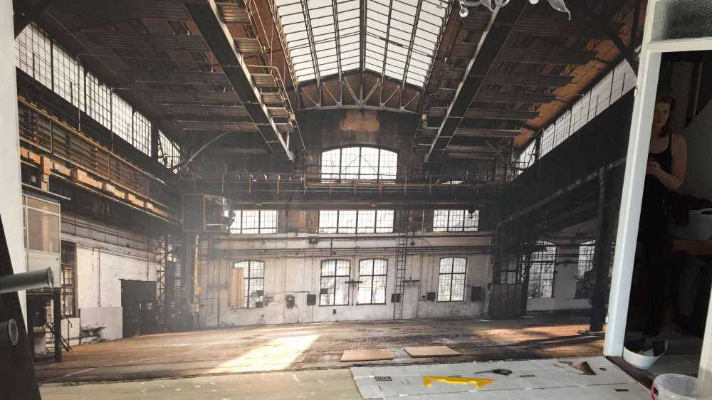 Abandoned industrial hall