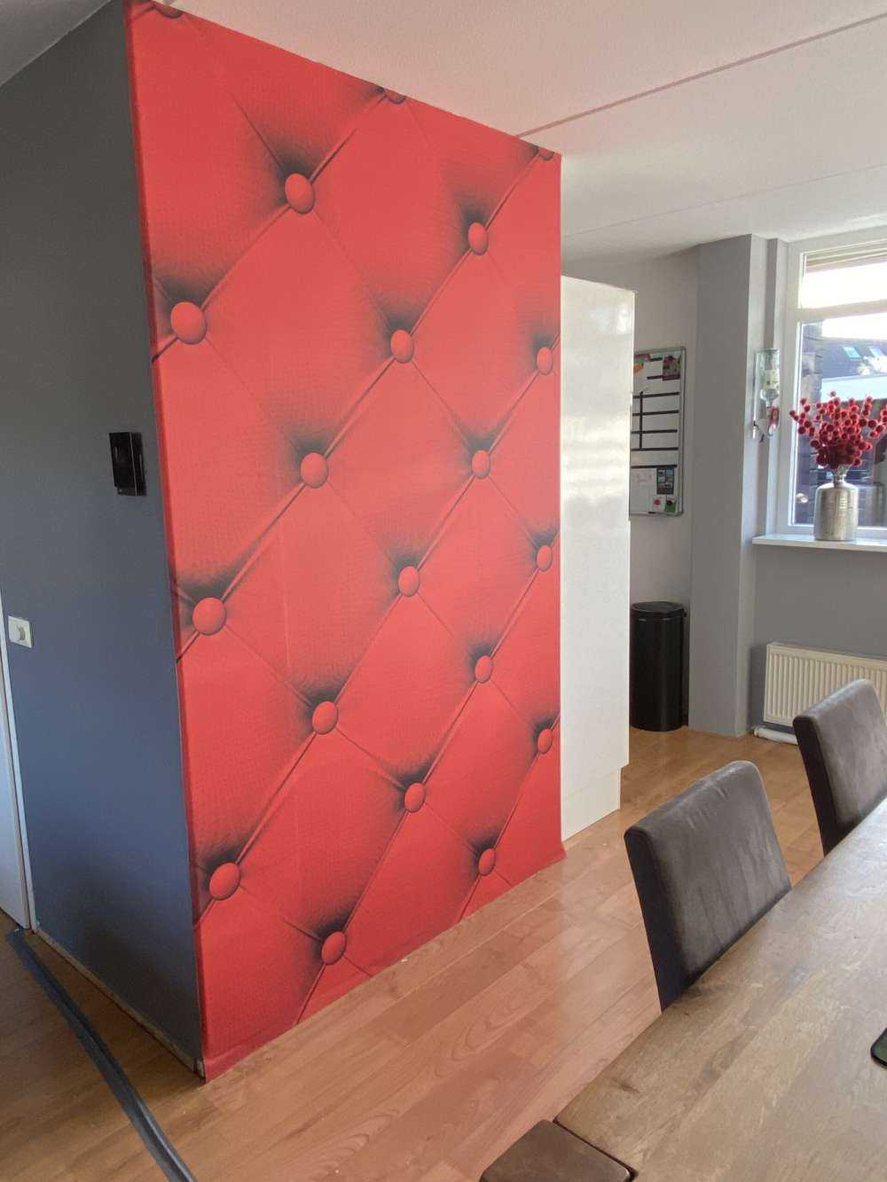 Red Chesterfield look