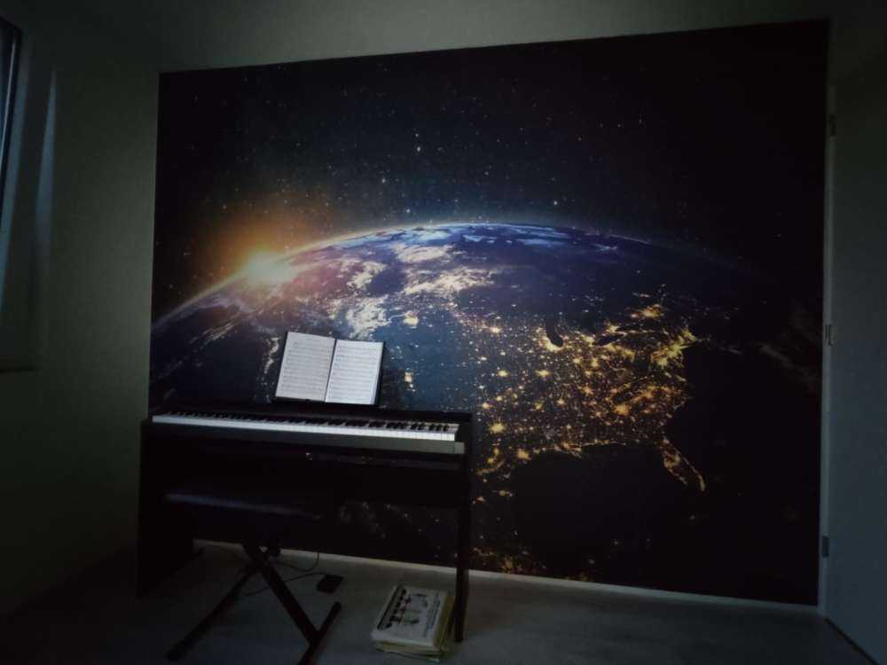 De aarde tijdens de nacht