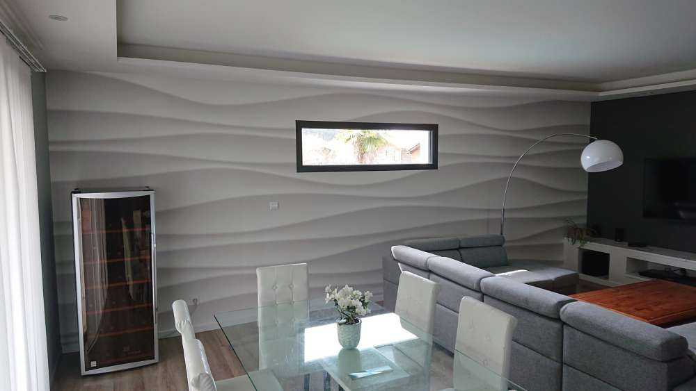 White wavy structure