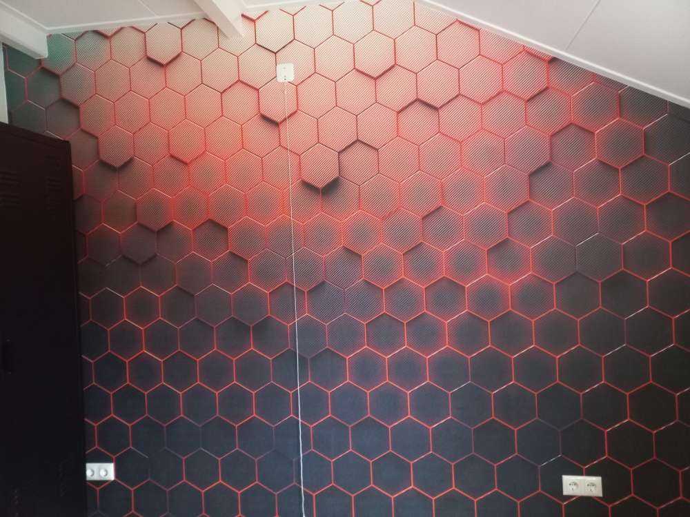 Red honeycomb
