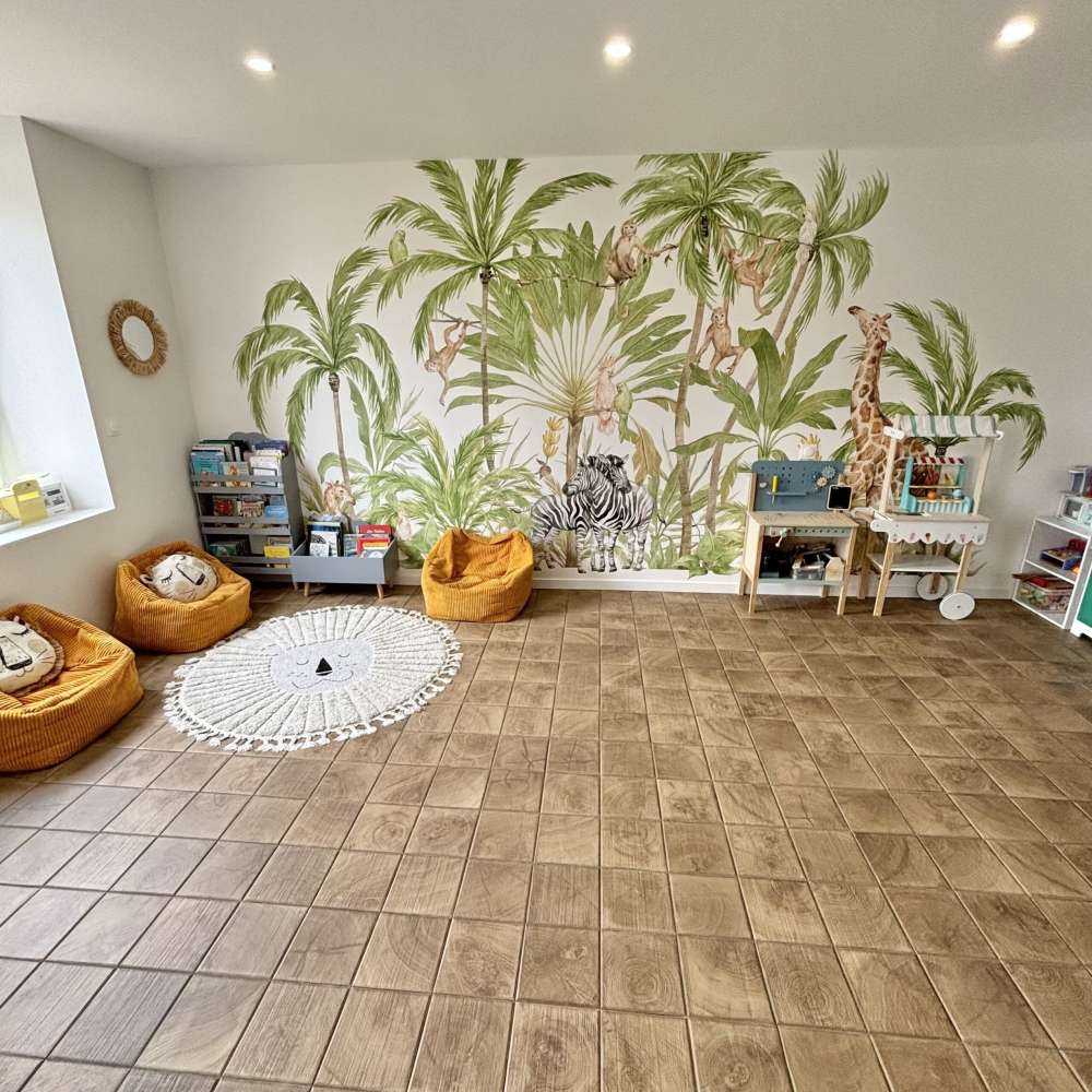 Watercolour jungle animals