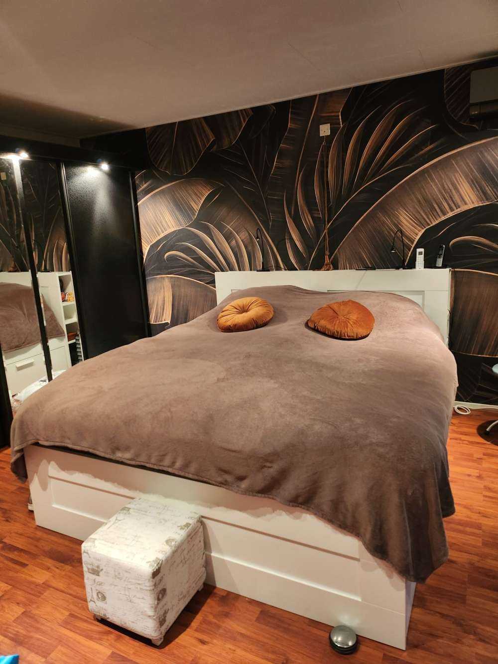 Banana and palm leaves