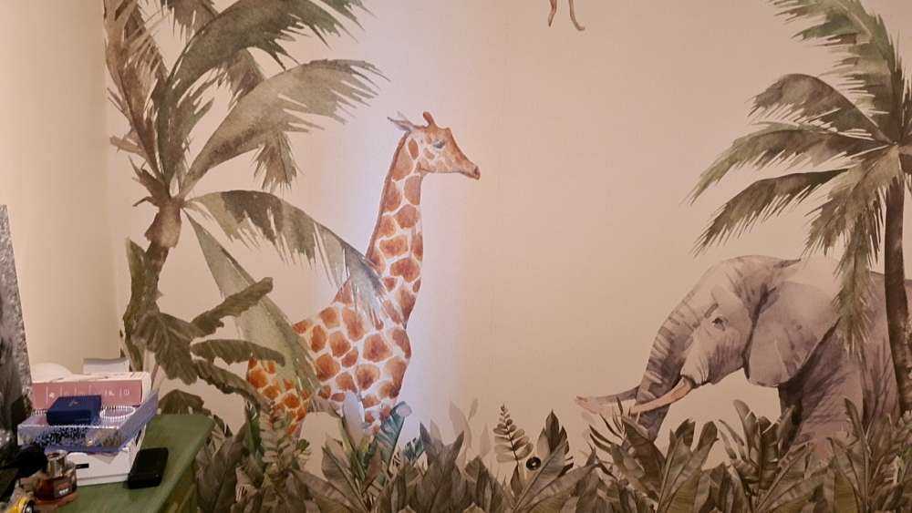 Colorful jungle animals