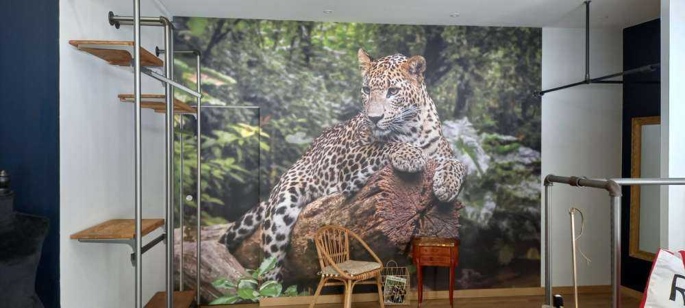 Leopard on tree