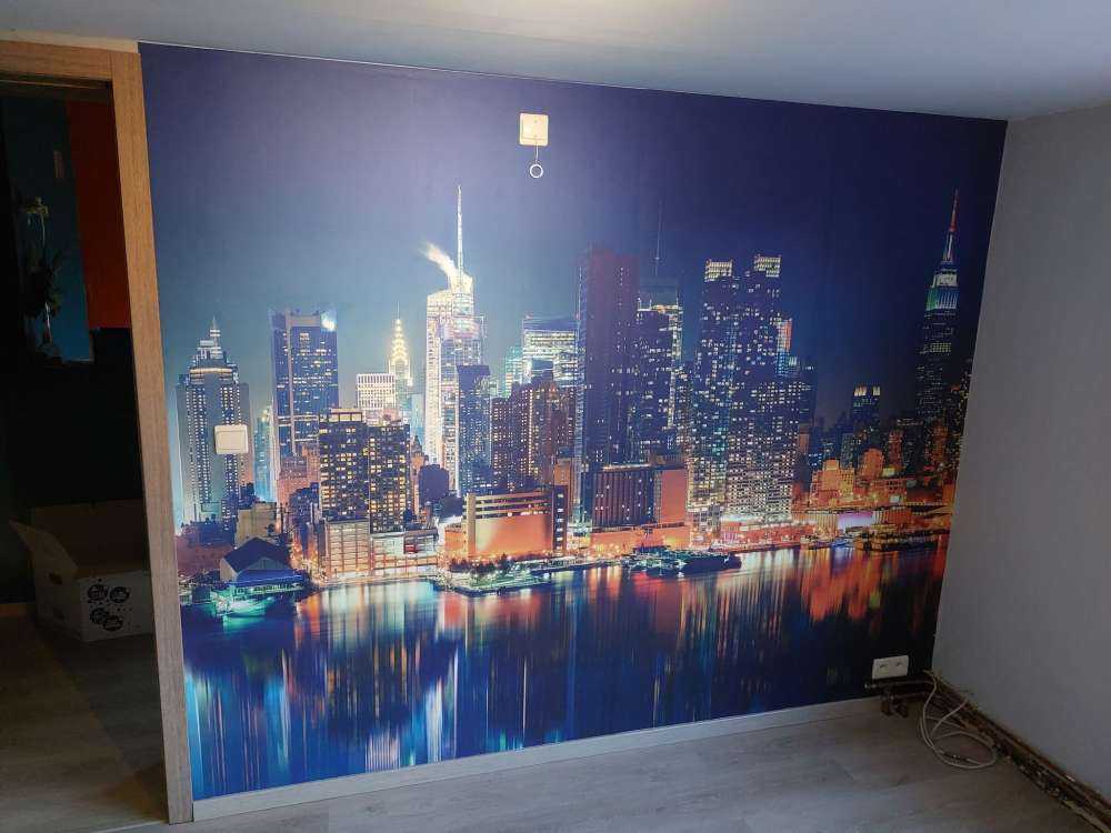 Photo wallpaper New York skyline at night