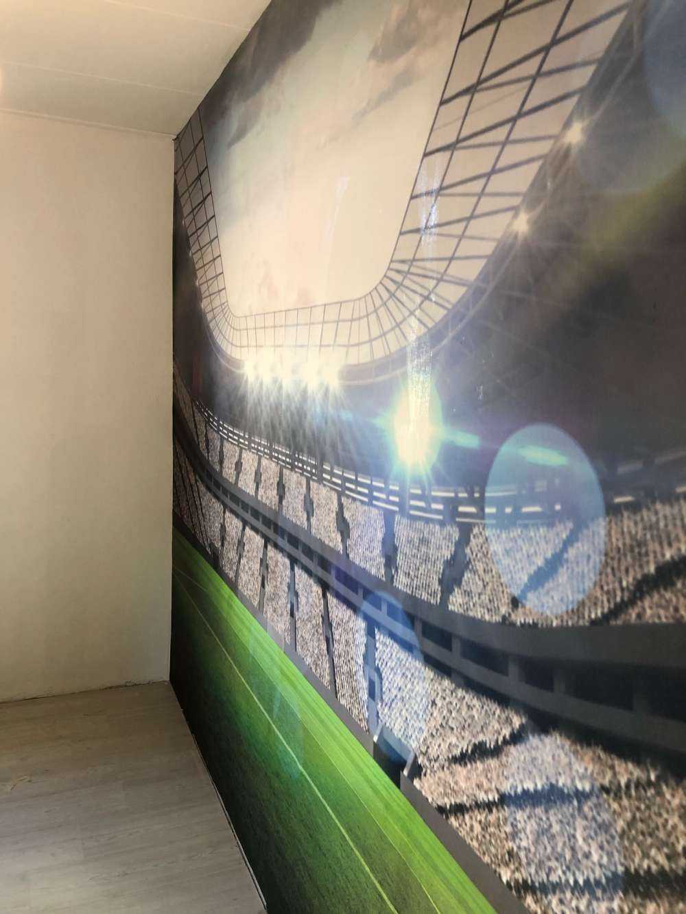 Stadium with an open roof