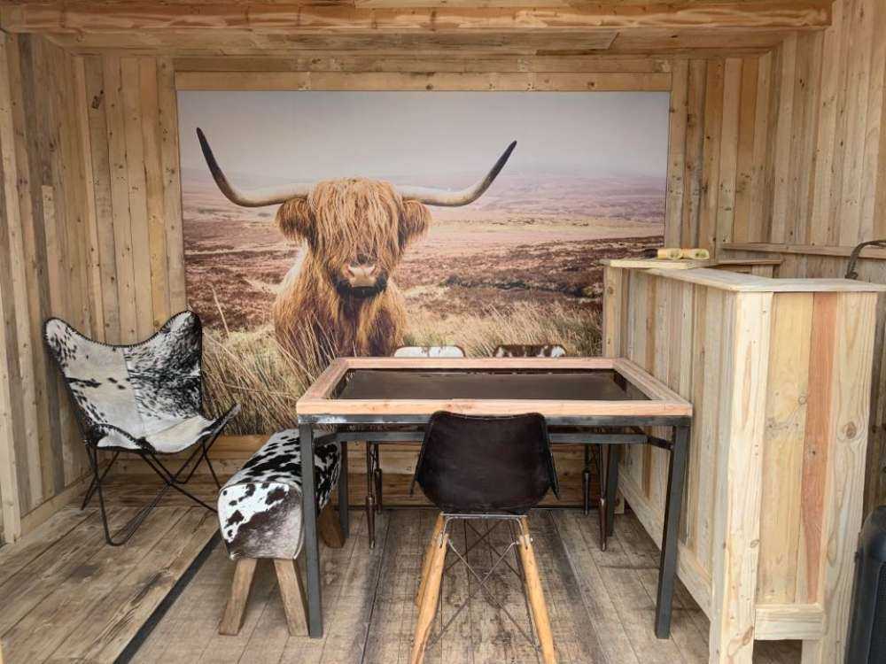 Scottish Highlander with reed