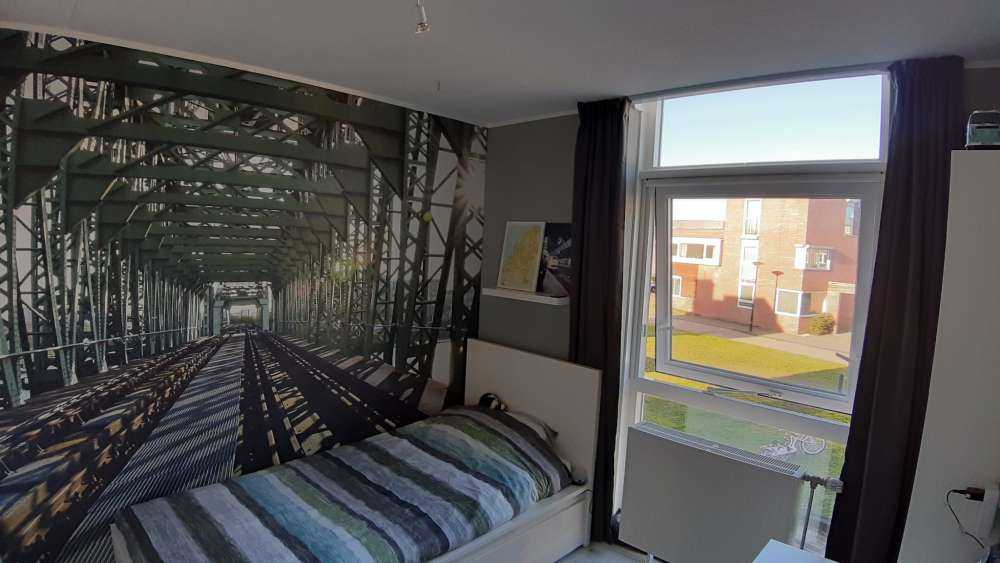 Monumental railroad bridge De Hef in Rotterdam  