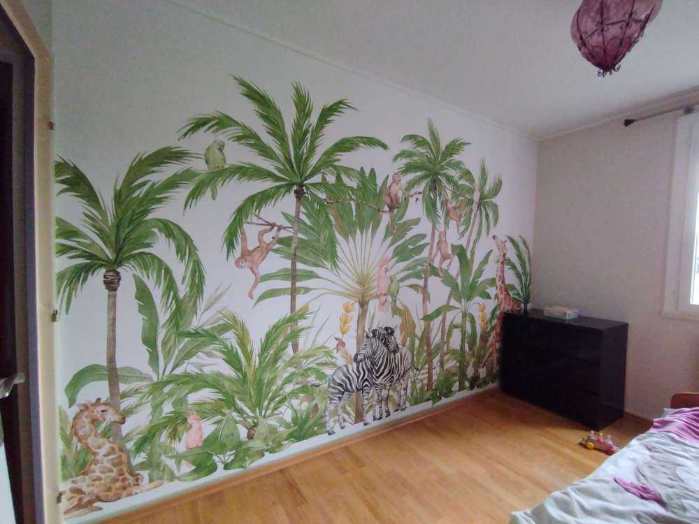 Watercolour jungle animals