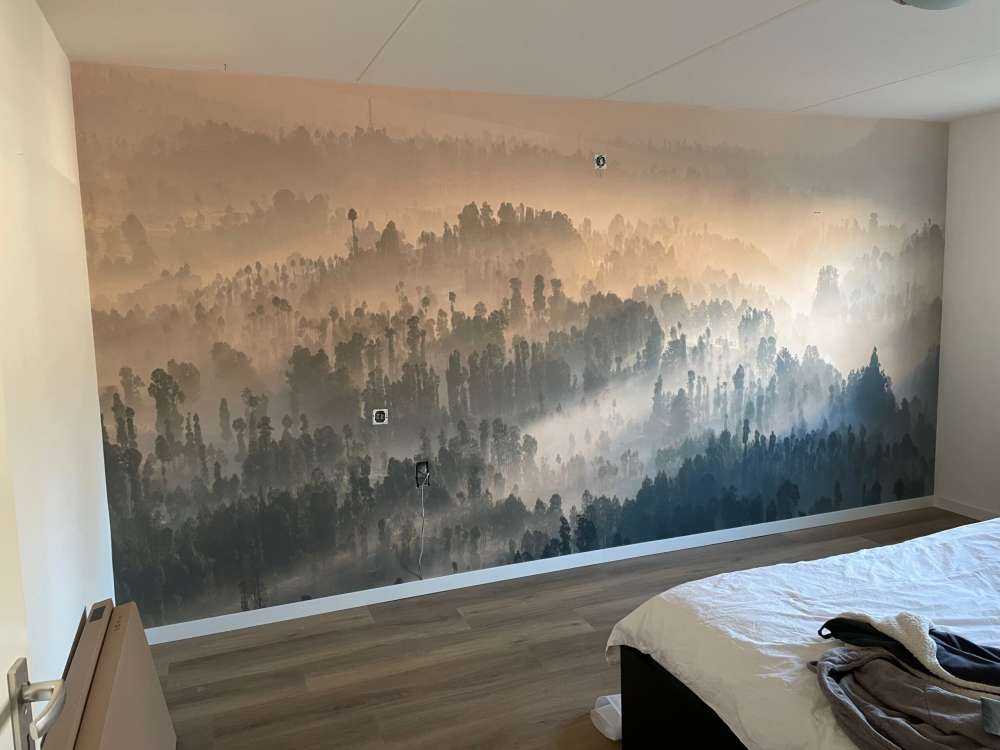 Foggy mountains in Indonesia