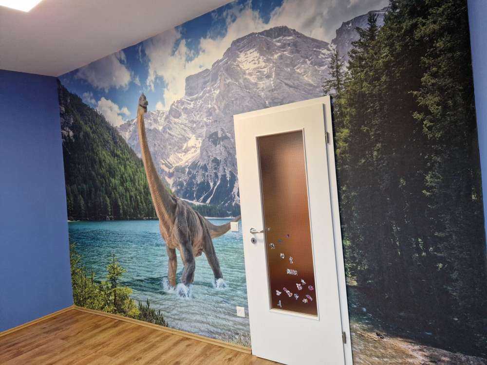 Brachiosaurus in water