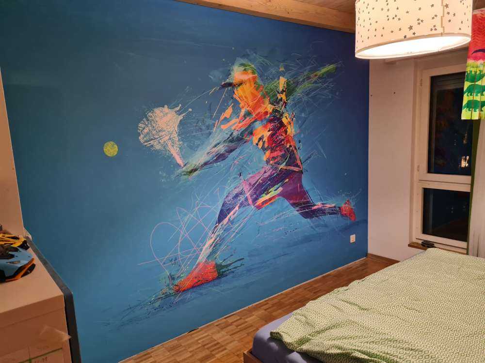 Illustrated tennis player 