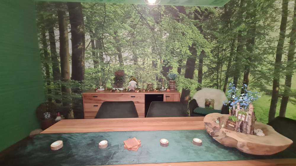 Reflection of trees in water