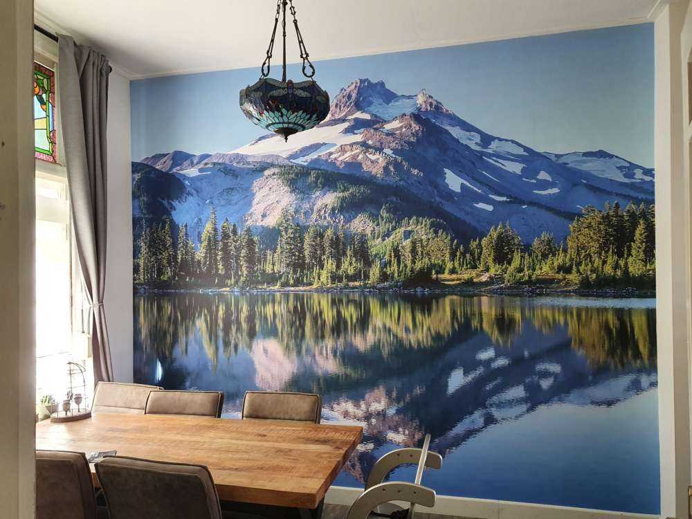 Photo wallpaper mountains of snow