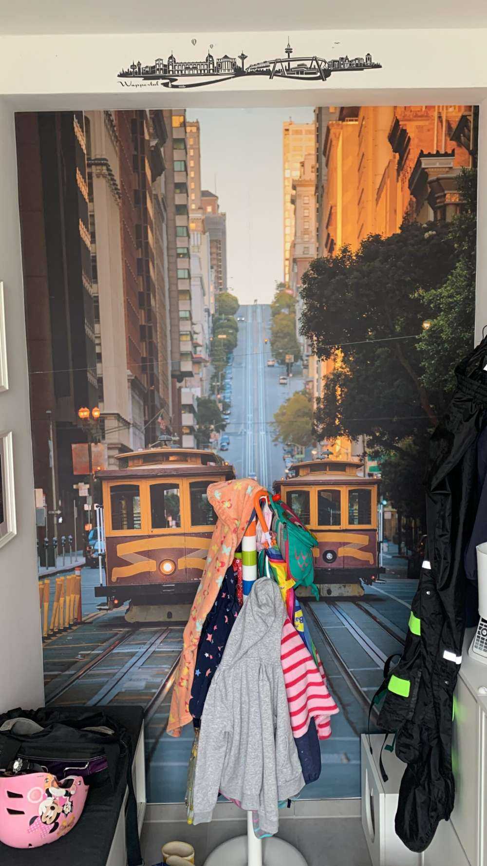 Yellow trams in San Francisco USA