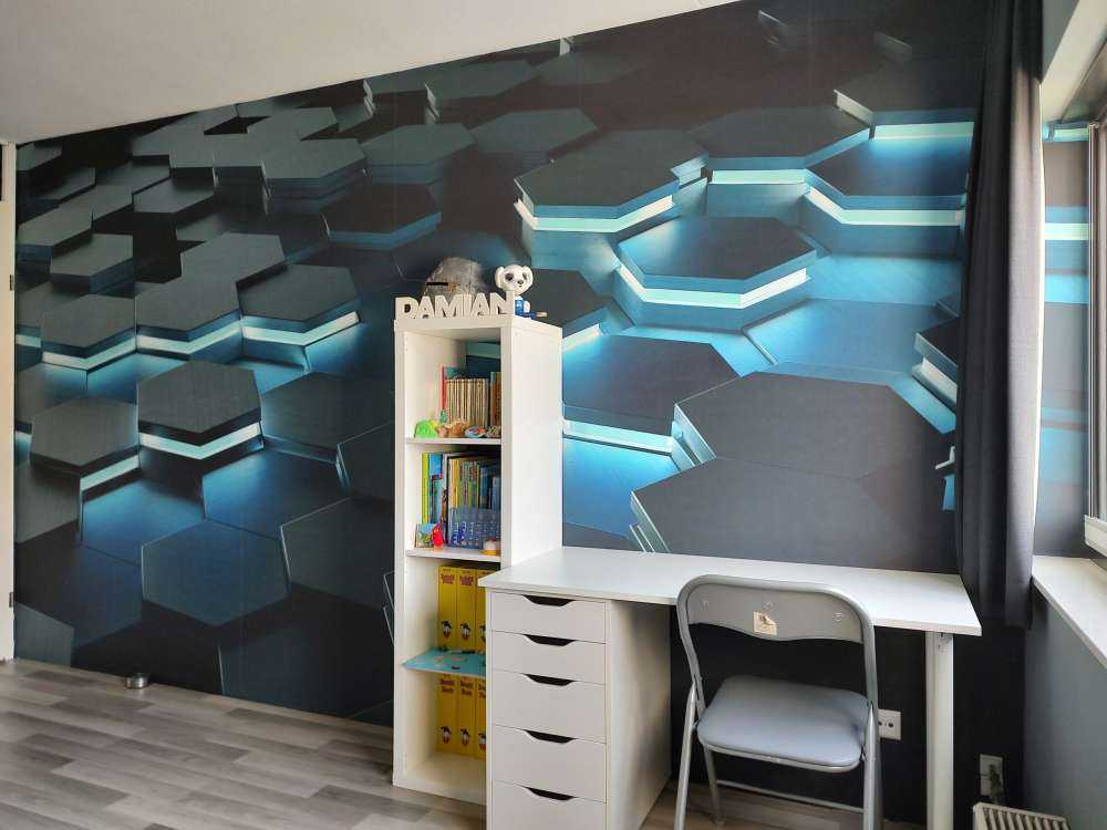 Luminous 3D hexagons