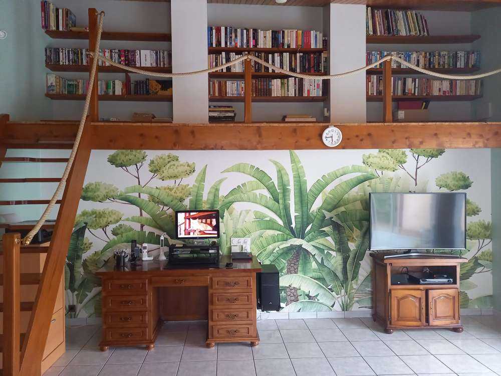 Painted palm trees