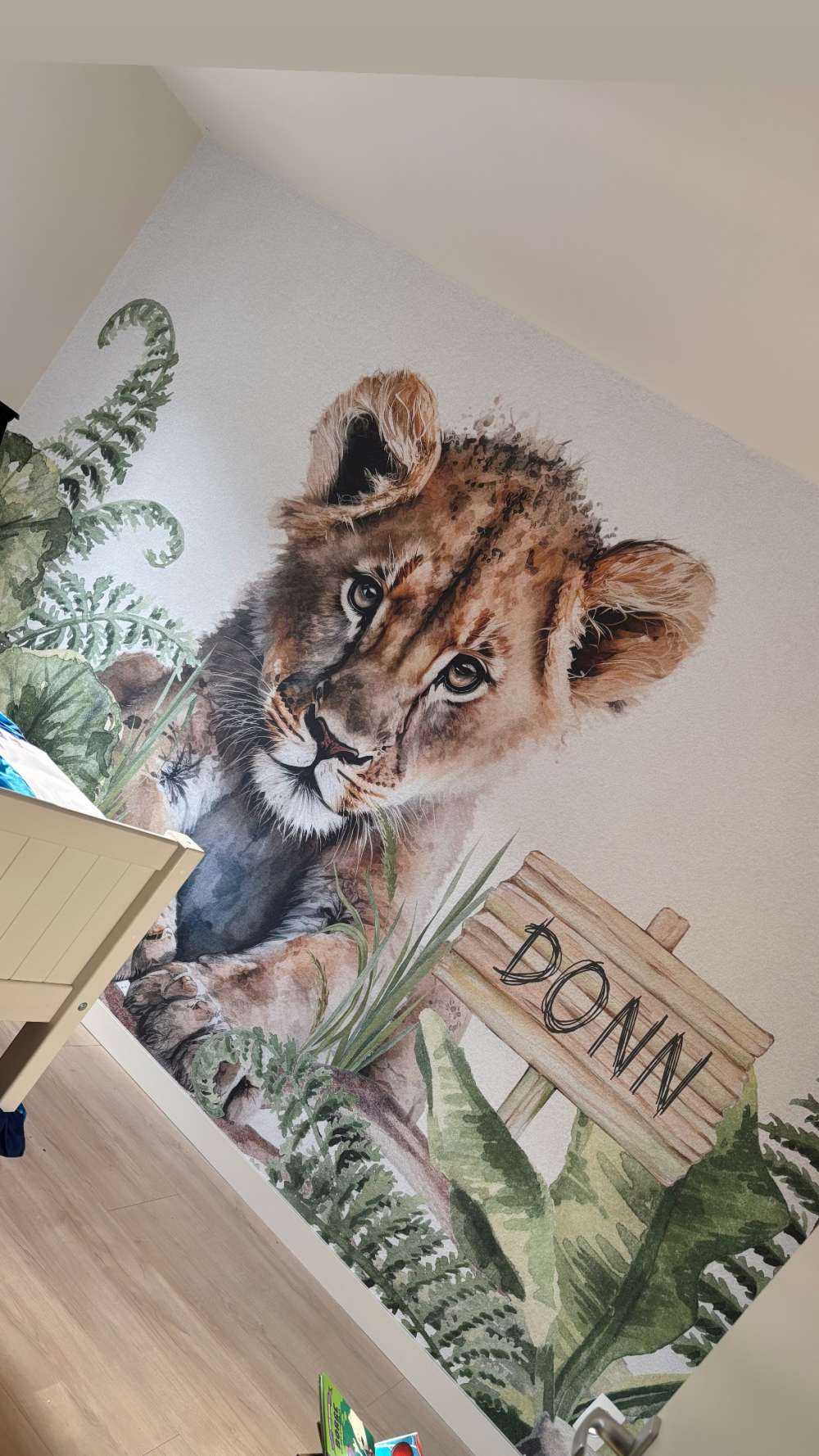 Young lion in the jungle