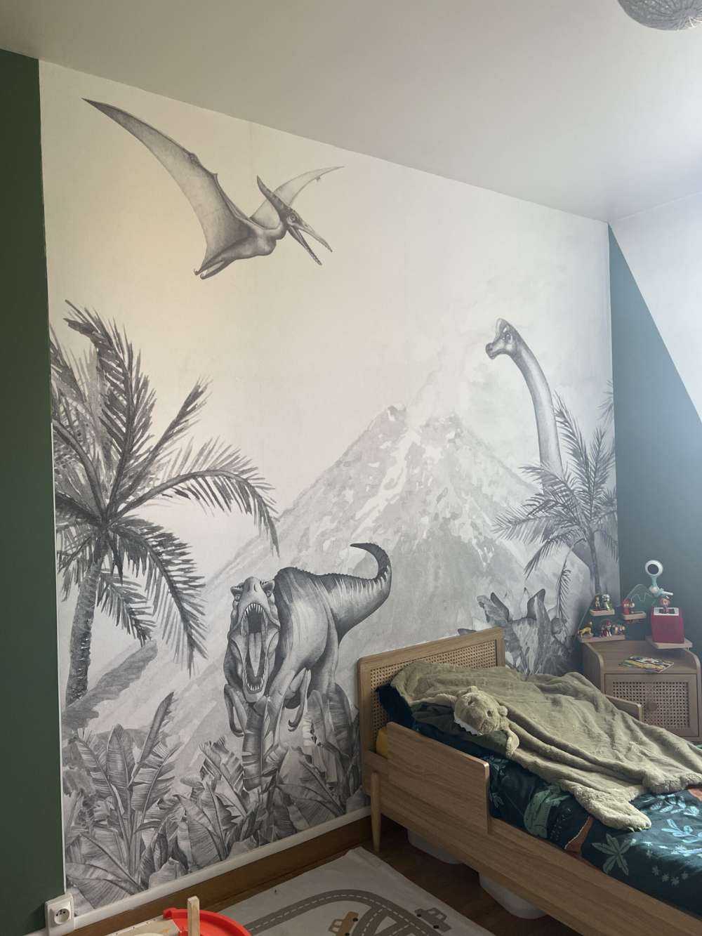 Dino's in black and white